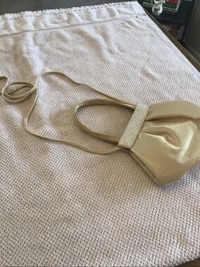 Vintage Carlo Fellini Gold Evening Crossbody Bag with Rope Strap